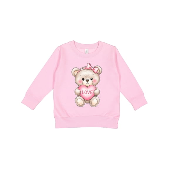 Inktastic Cute Teddy Bear with Heart Love Toddler Sweatshirt