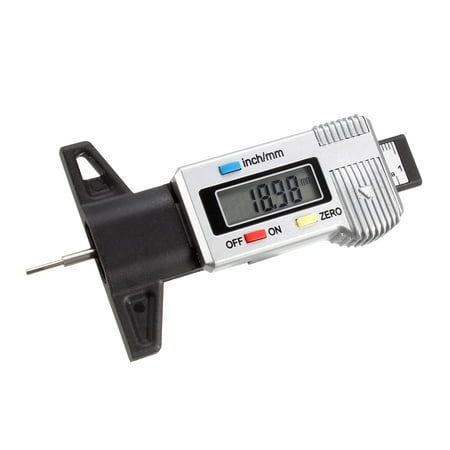 Digital Tire Tread Detph Gauge with LCD Display 0-25.4mm 1 Inch Measuring Tool for Truck SUV