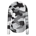 thumbnail image 5 of Camouflage Sun Protection Hoodie for Women UPF 50+ - Active Outdoor Long Sleeve Zip Up Jacket with Thumbholes & Pockets, Lightweight Athletic Rash Guard Black L, 5 of 6