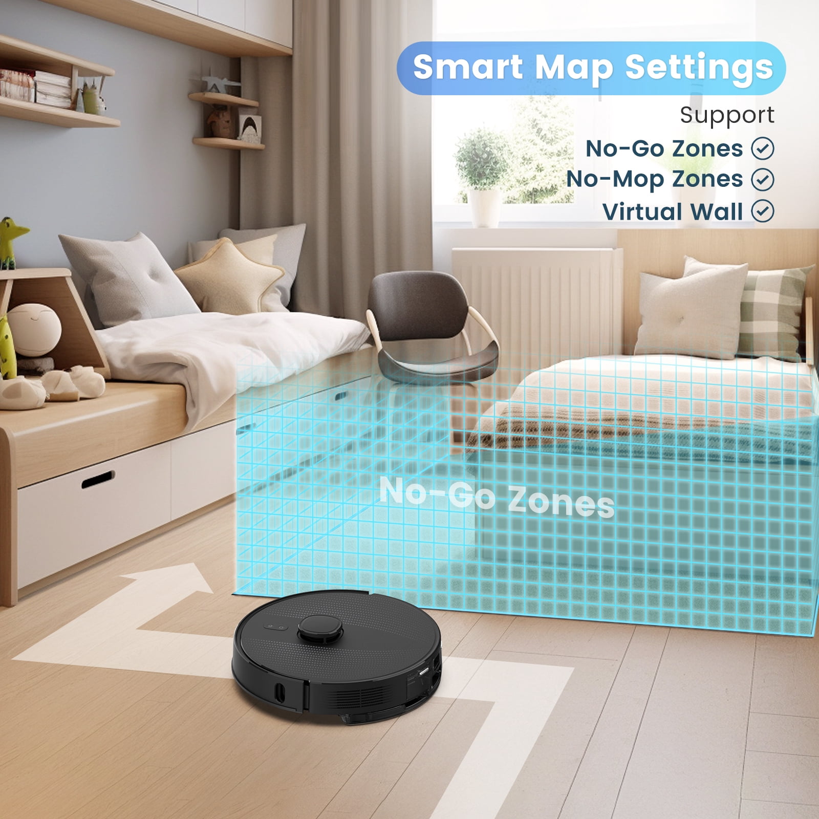AIRROBO Robot Vacuum and Mop Combo T20 with 60 Days Self-Empty Station Voice Control Home Mapping