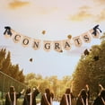 thumbnail image 3 of LABSERRON Congrats Grad Banners Linen Banner Sign Black Pendant Flag 1Pack, 3 of 8