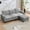 Beige, variant on Puremind 76'' Small Sectional Couch, 3-Seater L Shaped Sofa with Storage Ottoman, Corduroy Couches and Sofas for Living Room/Apartment/Office, Dark Gray