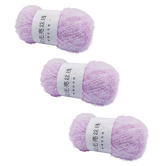 Glass Yarn DIY Hand-Woven Doll Gold Yarn Braided Bright Yarn B