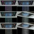 thumbnail image 3 of Luxury LED Rainfall Shower Head with Shower Bar High Pressure Top Ceiling Rain Matte Black, 3 of 7