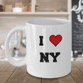 thumbnail image 4 of New York Mug, I Love New York NY Abbreviation USA States Ceramic Coffee Mug White 11 oz, 4 of 6