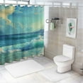 thumbnail image 7 of Orinice Palm Tree Waves Beach Bathroom Decor Set with Hooks, Colorful Luxurious Graphic Print Polyester Fabric Fashion Shower Curtain for Home Bathtubs Decoration 60x72, 7 of 7