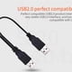 thumbnail image 5 of Bearachild Cable adaptador USB 2.0 SATA 15 + 7 pines a USB 2.0 para disco duro SATA de 2,5 Juegos de teclado y mouse para computadora, 5 of 6