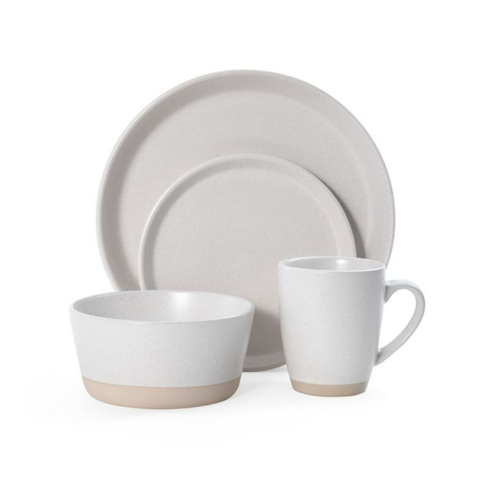 Pfaltzgraff Hudson Cream Stoneware 16piece Dinnerware Set Walmart