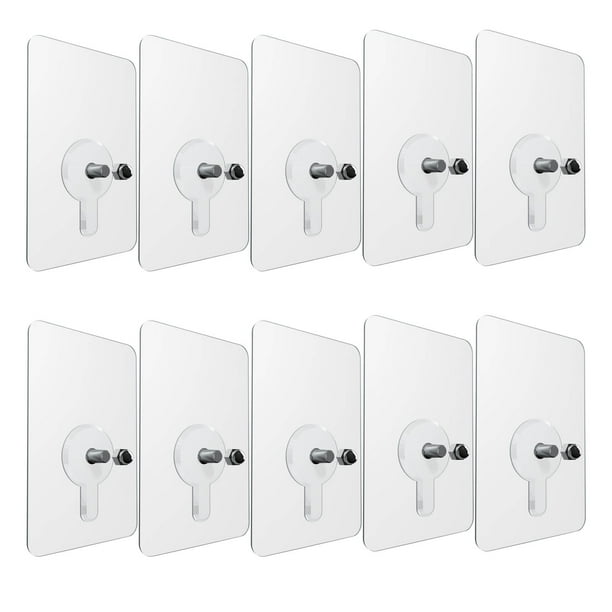 Hugtrwg Ganchos Pared Con Tornillos 10 Uds. Gancho para Sin Marcas para El Y La Oficina (6mm)