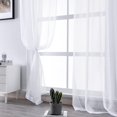 thumbnail image 4 of Rideau Transparent Blanc Semi-Transparent 140260cm Intérieur Moderne Effet Transparent, Blanc, 4 of 4