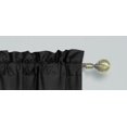 thumbnail image 3 of 1 Ensemble Rideau de Fenêtre Texture Lisse en Microfibre Doublé Poche pour Tringle Occultant 63 Pouces R64 (Noir), 3 of 3