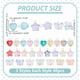 thumbnail image 2 of 120 piezas de dijes de vidrio, 3 estilos, colgantes de cristal con forma de estrella, corazón y mariposa., 2 of 9