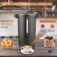 thumbnail image 3 of Commercial Coffee Urn, Double Wall Large Percolate Coffee Maker Stainless Steel Hot Water Urn Dispenser with Double Dripless Faucet, Quick-Brewing for Catering, Black, 3 of 4