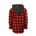 thumbnail image 2 of Gioberti Kids and Boys 100% Cotton Removable Hoodie Plaid Checkered Flannel Shirt, 2 of 5