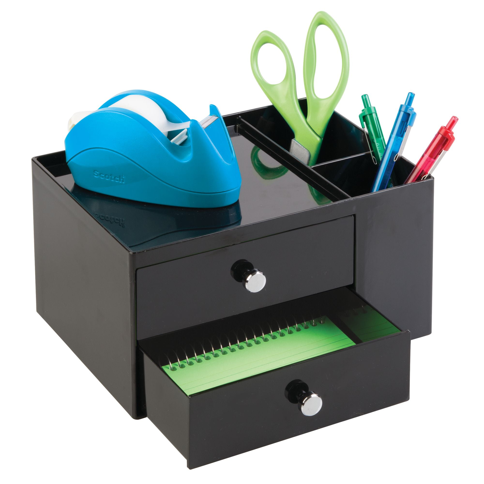 Interdesign Desk Organizer With 2 Drawers Black