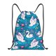thumbnail image 1 of Fotbe Swan On The Pond Bolsa Mochila con Cordón Estampada, Bolsa de Gimnasio Deportiva, Bolsa Cinch, Bolsa con Cordón para Hombres y Mujeres-Small, 1 of 6