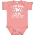 thumbnail image 3 of Inktastic I was Born to be Wild and Free with Wolf and Mountains Boys or Girls Baby Bodysuit, 3 of 5