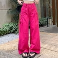 thumbnail image 1 of WILLBEST Pantalones Cargo Casuales para Mujer, de Cintura Alta, Holgados, de Trabajo, con Bolsillos, para Uso Diario. Extra Grande, 1 of 5