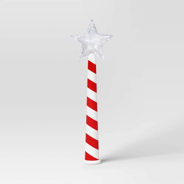 Décorations de Sapin de Noël, Baguette Lumineuse Étoile de Noël, Baguette Pailletée à Rayures Rouges et Blanches Led, Ornement Festif des Fêtes, pour Fête à la Maison Arbre Cadeau pour Enfants
