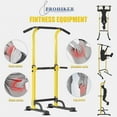 thumbnail image 5 of PROHIKER Power Tower Dip Station, Pull Up Bar Stand Power Rack with Backrest, Height Adjustable Strength Training Equipment for Fitness Home Workout, Yellow, 5 of 8