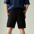 thumbnail image 6 of Bovxnpu Boys Cargo Shorts Pull-On Hiking Shorts Large Pocket Fleece Shorts Mid Length Fall Kids Shorts, 6 of 8