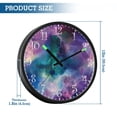 thumbnail image 3 of Voice Activated Clock with Glow Light 12 Inch Large Silent Wall Clock Battery Operated for Home Decor Abstract Nebula, 3 of 8