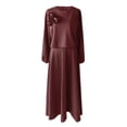 thumbnail image 4 of Elegant Women's Floral Printed Loose Fit Long Sleeve Tunic and Pants Two Piece Outfit Set, 4 of 8