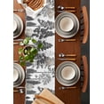 thumbnail image 2 of Ldtrchee Grey Forests Tree Table Runner 60 Inches, Pine Maple Trees Nature Pure Color Bed Runner Dresser Scarves Tabletop for Indoor Outdoor Parties/Ceremony/Banquet, 13" x 60", 2 of 8