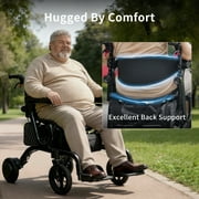 Sinceborn 4 in 1 Intelligent Electric Rollator Walker with Seat, Lightweight Foldable Wheelchair Walker Combo,Detachable Footrests, 10 Wheels Electric Wheechair for Adults,High Style