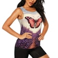 thumbnail image 2 of Lsque Butterfly Over Lavender Printed Workout Tank Tops for Women, Athletic Sports Tank Tops, Compression Sleeveless Dry Fit Shirts,Sleeveless Yoga Shirt-X-Large, 2 of 9