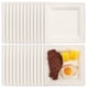 thumbnail image 1 of 50 platos desechables cuadrados para servir, platos para fiestas, bandejas de comida para picnic y camping., 1 of 7