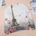 thumbnail image 6 of Eiffel Tower Womens Oversized Sweatshirts Hoodies Crewneck Casual Tops Comfy FallWinter Clothes 2024, 6 of 7