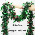 thumbnail image 2 of Green Red Berry Christmas Tinsel Garland, 33 Feet Christmas Tree Metallic Hanging Tinsel Garland for Xmas Tree Decoration Holiday Party Indoor Outdoor, 2 of 7