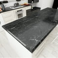VEELIKE 15.7x118.1 Black Marble Contact Paper Counter Top Covers Peel