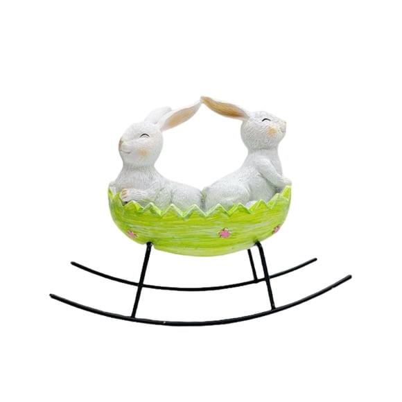 Cateissary Decoraciones de conejitos de Pascua, centro de duradero de Pascua para decoración versátil de conejitos, figuras de conejitos de Decoración Verde claro