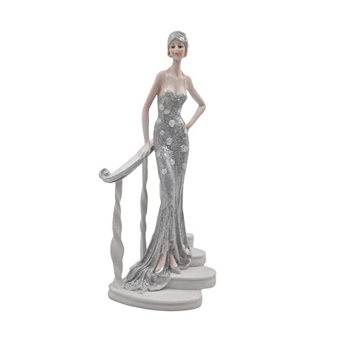 Comfy Hour Glamour Elegance Victorian Lady Standing On Floor, Elegance Lady Collection, Resin Art Figurine, 9-inch Height