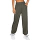 thumbnail image 5 of Pantalones anchos con cordón para mujer: pantalones deportivos de color liso para uso informal y de invierno, 5 of 5