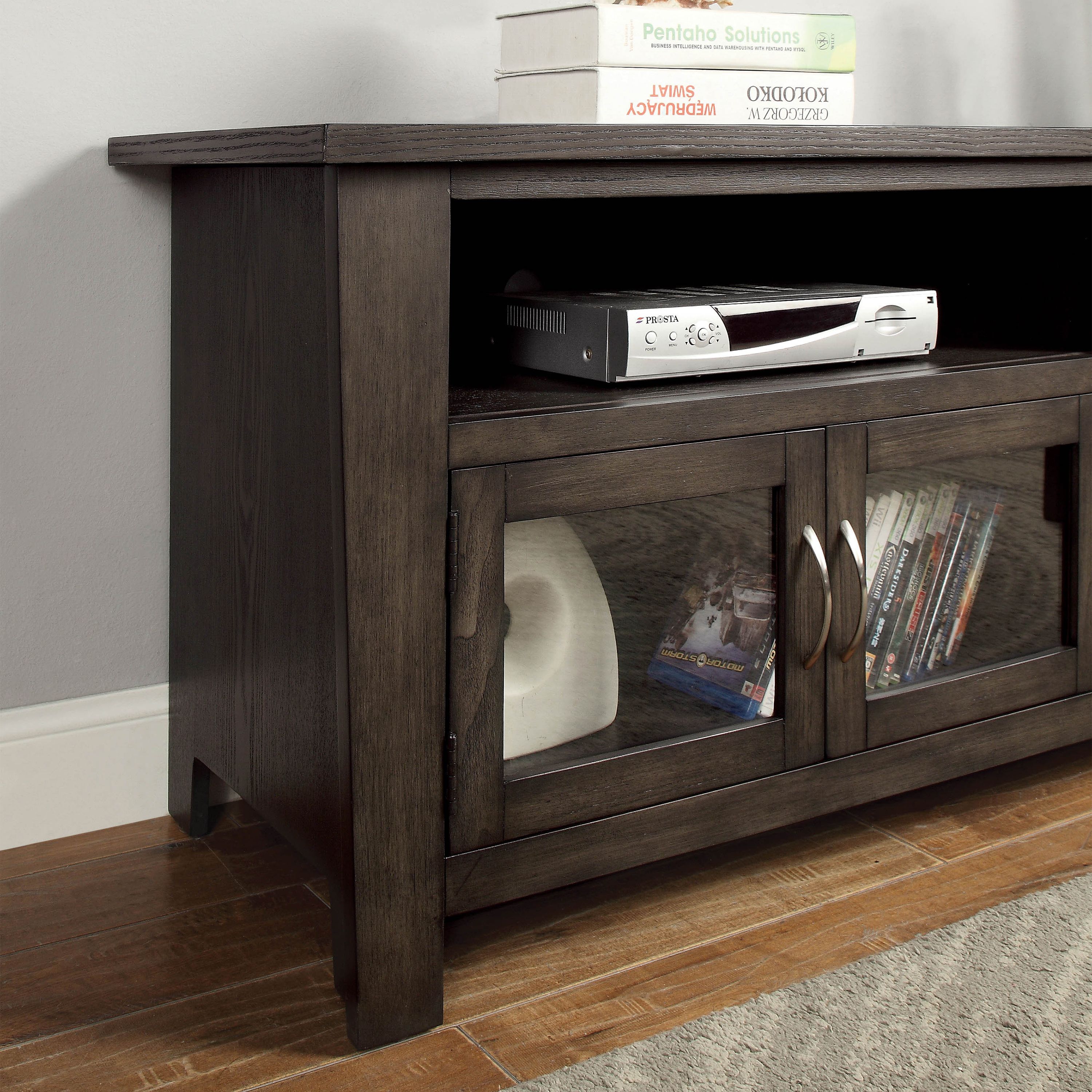 Furniture of America Stevens TV Stand for TVs up to 80", Gray