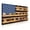 Retro Red, variant on Solid Wood American Flag Challenge Coin Holder Wall Display Case, 3-Row Thin Blue Line Rack for 30 Military Coins