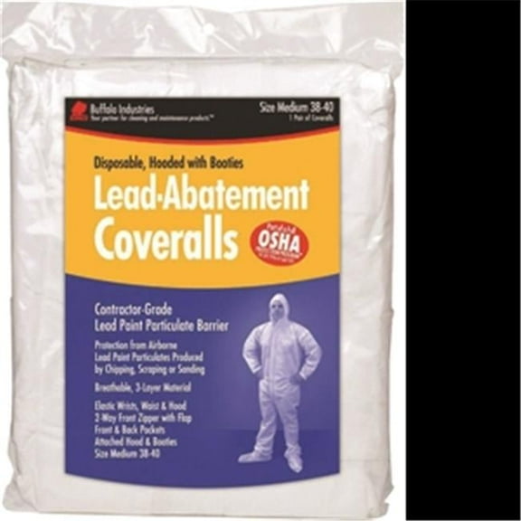 Buffalo Industries 68443 10 x 15 in. Lead Abatement Coverall, 2 Extra Large
