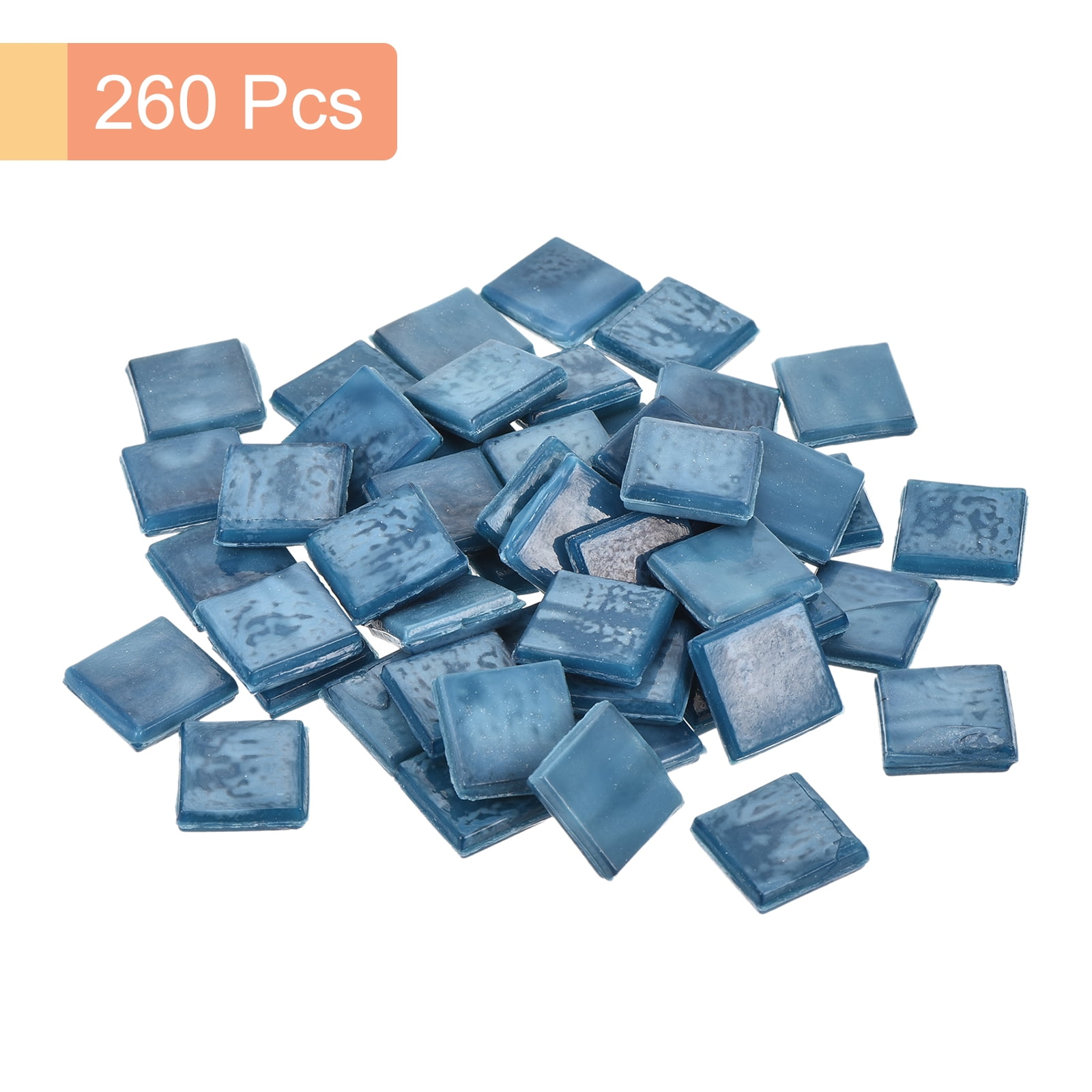 Uxcell 260Pcs Mosaic Tiles, Micro Glass Tiny Mini Mosaic Tile DIY Hobbies Handmade Crystal Free Stone Dark Blue