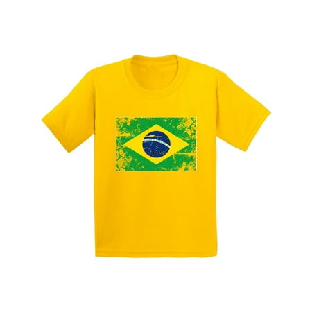 Soccer Clothing For Children Awkward Styles Brazil Flag Youth Shirt Flag of Brazil Brazilian Youth Brazilian Kids Shirt Kids Brazil Soccer Tshirt Soccer Gifts for Boys Brazil Shirt for Girls Brazilian Soccer 2018 Tshirt ()