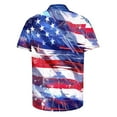 thumbnail image 4 of Mens 4th of July Shirt Patriotic Shirts Men Fourth of July Shirt Men Memorial Day Shirt Men Memorial Day Shirts for Men Independence Day Printed Short Sleeved Shirt with Collar Top/Shirt, 4 of 5
