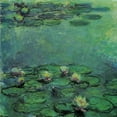 thumbnail image 2 of Monet, Claude 20x20 Black Ornate Wood Framed with Double Matting Museum Art Print Titled - Water-lilies 1914, 2 of 4