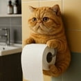 thumbnail image 4 of WINDLAND Resin Cats Shapeds Wall Mounts Tissue Dispenser Bathroom Space Saving Organizers, 4 of 11