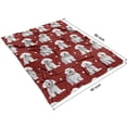 thumbnail image 4 of Pink Bichon Frise Blanket,Comfortable Soft Flannel Throw Blanket,All Season,Warm Lightweight Blankets for Sofa Bed Couch Living Room Chair,60"x80", 4 of 4
