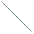 thumbnail image 2 of Primal Gold 14 Karat White Gold Diamond and Emerald Infinity Bracelet, 2 of 4