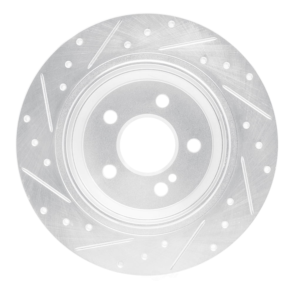 Dynamic Friction Company 631-63078R DFC Brake Rotor - Drilled And Slotted - Silver