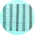thumbnail image 1 of Ahgly Company Indoor Round Solid Light Blue Modern Area Rugs, 8' Round, 1 of 4