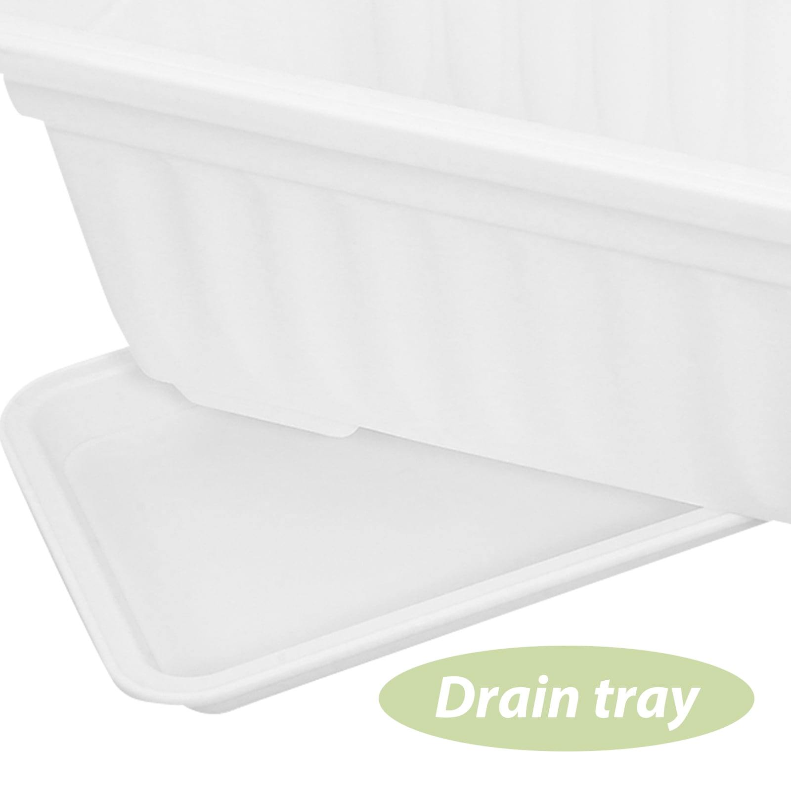 Arborister 2pcs Plastic Window Box Planter with Saucers for Indoor Outdoor Garden Balcony